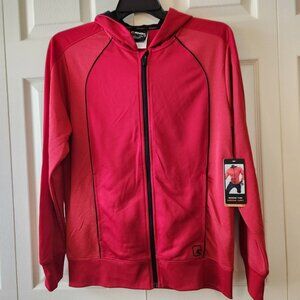 AND1 Men's Double Team Jacket Red Zip-Up Hoodie S